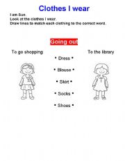 English worksheet: Clothes I wear