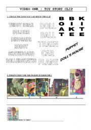 English Worksheet: Toy Story Trailer Video Worksheet