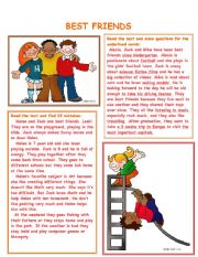 English Worksheet: Best friends