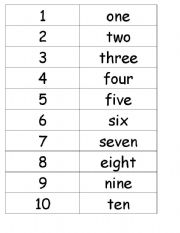 English Worksheet: Memory card agme 1-10