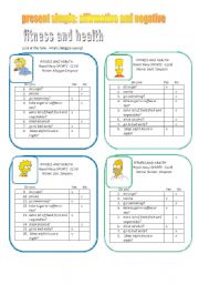 English Worksheet: Present simple: affirmative and negative