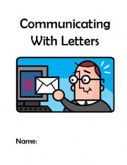 English Worksheet: Communicating With Letters