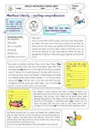 English Worksheet: Matthews family