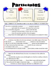 English Worksheet: Mixed Participles