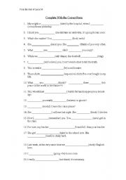 English Worksheet: GRAMMAR