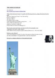 English Worksheet: the American dream