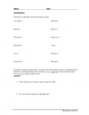 English Worksheet: Verbs