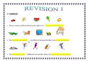English worksheet: REVISION 1