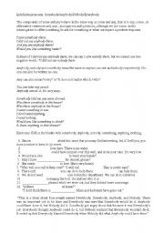 English worksheet: Indefinite pronouns exercises 