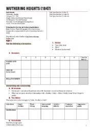 Wuthering Heights Activity sheet