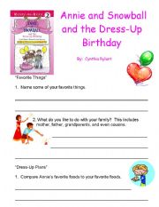 English worksheet: Annie and Snowball and the Dress-Up Birthday
