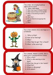 English Worksheet: halloween mini comprehensions