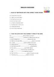 English Worksheet: verb tenses revision