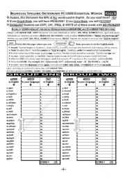 English Worksheet: DICTIONARY 002 - in ENGLISH and YOUR LANGUAGE  4 Parts