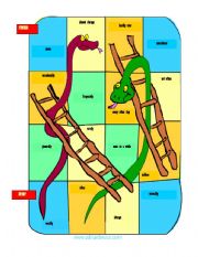 Frequency adverbs and expressions Snakes and Ladders Board Game
