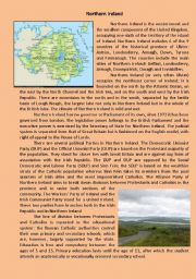 English Worksheet: Northern Ireland