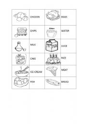 English worksheet: Food Domino