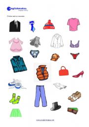 English worksheet: Clothes and Accessories