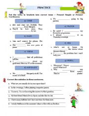 English Worksheet: Present Simple - Continuous Tense