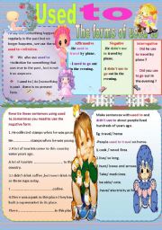 English Worksheet: used to