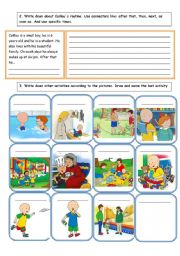 English Worksheet: Part 2 present simple Callious routine