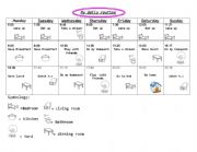 English Worksheet: Daily routines timetable
