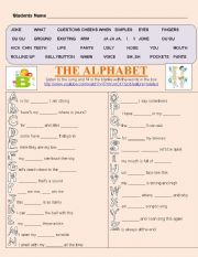 English Worksheet: Alphabet Song - Listening - TPR activity