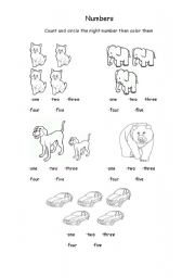 English Worksheet: Numbers