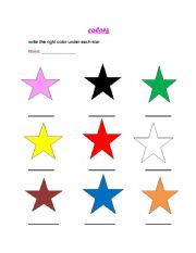 English Worksheet: the colors
