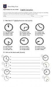 English Worksheet: 5th Grade English Test