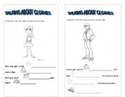 English worksheet: Talking about clothes