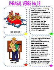 English Worksheet: PHRASAL VERBS NO. 18