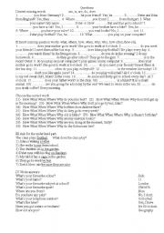 English Worksheet: Grammar test 