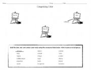 English Worksheet: Categorizing Color