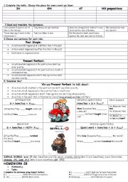 past simple and present perfect worksheet