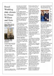 English Worksheet: Great Britain: the Royal Wedding