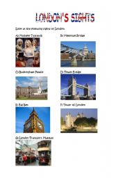 English Worksheet: Londons sights