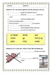 English Worksheet: Imperative 