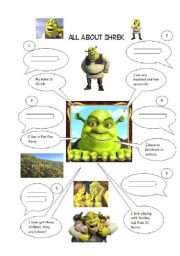 English Worksheet: All about Shrek!