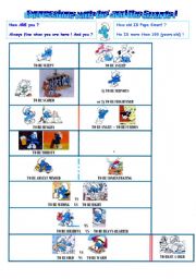 The Smurfs introduce to be - how to use it + tenses + exercises