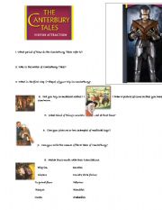 English worksheet: Canterbury tales