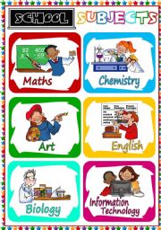 School Subjects - flashcards 