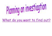 English Worksheet: science investigation