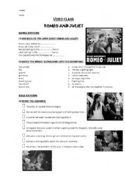 English Worksheet: Romeo and Juliet
