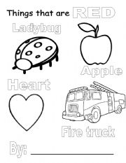 English Worksheet: Things that are red