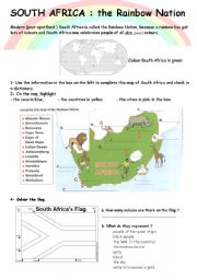 English Worksheet: SOUTH AFRICA WEBQUEST