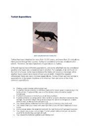 English Worksheet: superstitions