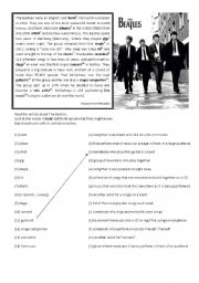 English Worksheet: Music Vocab Exercise