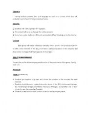 English Worksheet: Business Game