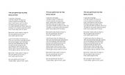 English Worksheet: Are you gonna go my way